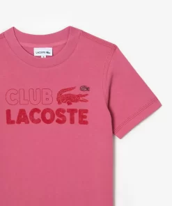 Lacoste Girl Clothing-Kids' Branded Print Organic Cotton T-Shirt