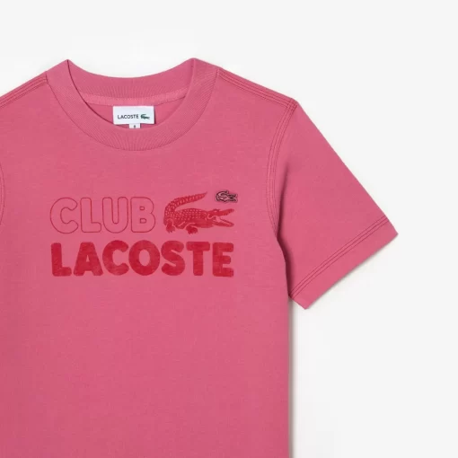 Lacoste Girl Clothing-Kids' Branded Print Organic Cotton T-Shirt