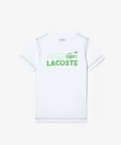 Lacoste Girl Clothing-Kids' Branded Print Organic Cotton T-Shirt