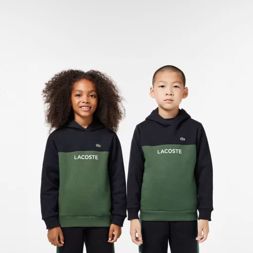 Lacoste Boy Clothing-Kids' Cotton Flannel Colourblock Hoodie