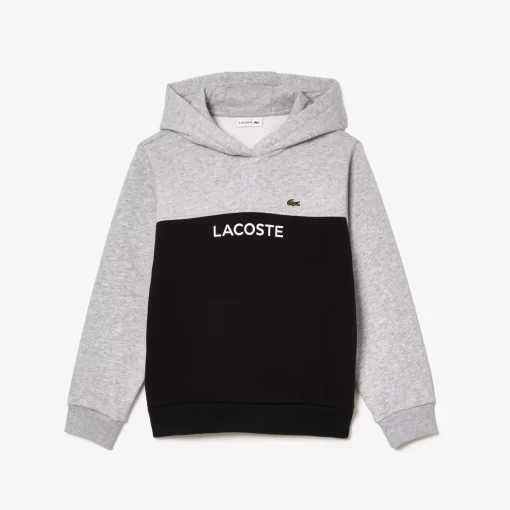 Lacoste Boy Clothing-Kids' Cotton Flannel Colourblock Hoodie