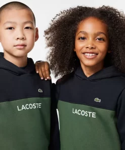 Lacoste Boy Clothing-Kids' Cotton Flannel Colourblock Hoodie