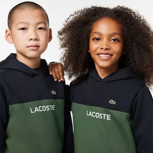 Lacoste Boy Clothing-Kids' Cotton Flannel Colourblock Hoodie