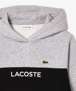 Lacoste Boy Clothing-Kids' Cotton Flannel Colourblock Hoodie