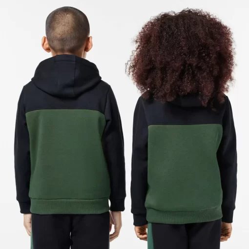 Lacoste Boy Clothing-Kids' Cotton Flannel Colourblock Hoodie