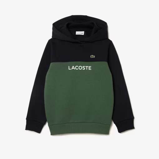 Lacoste Boy Clothing-Kids' Cotton Flannel Colourblock Hoodie