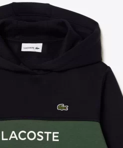 Lacoste Boy Clothing-Kids' Cotton Flannel Colourblock Hoodie