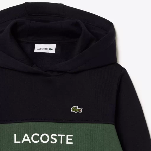 Lacoste Boy Clothing-Kids' Cotton Flannel Colourblock Hoodie