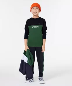 Lacoste Girl Clothing-Kids' Colourblock Organic Cotton Jersey T-Shirt