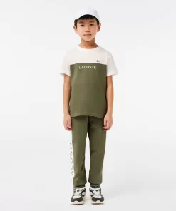 Lacoste Girl Clothing-Kids' Colourblock Organic Cotton Jersey T-Shirt