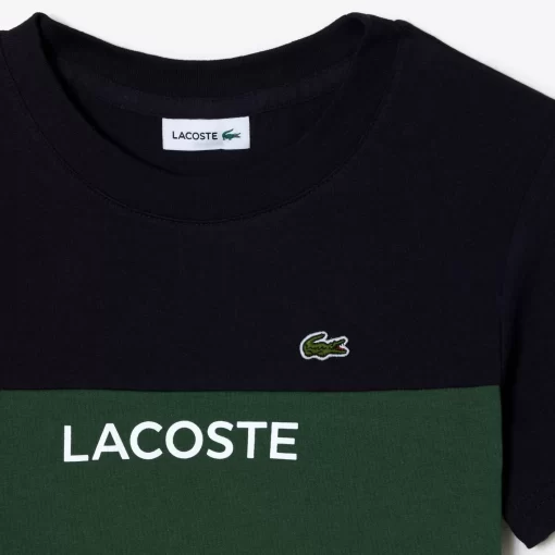 Lacoste Girl Clothing-Kids' Colourblock Organic Cotton Jersey T-Shirt