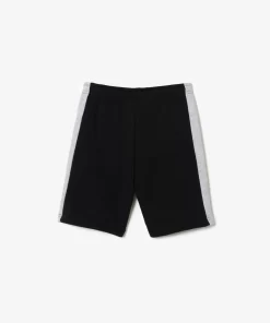 Lacoste Girl Clothing-Kids' Colour-Stripe Organic Cotton Shorts