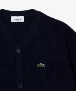 Lacoste Girl Clothing-Kids' Contrast Branded Cardigan