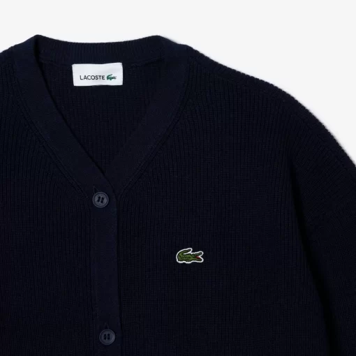 Lacoste Girl Clothing-Kids' Contrast Branded Cardigan