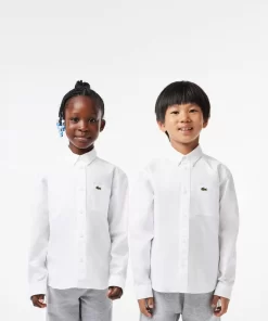 Lacoste Girl Clothing-Kids' Contrast Pocket Shirt