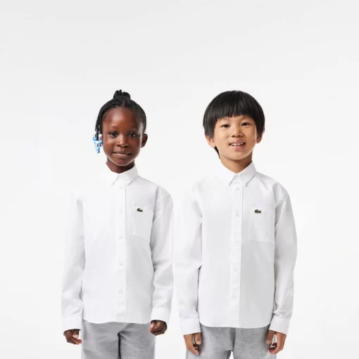 Lacoste Girl Clothing-Kids' Contrast Pocket Shirt