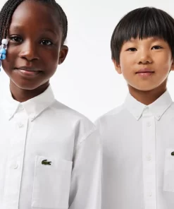 Lacoste Girl Clothing-Kids' Contrast Pocket Shirt