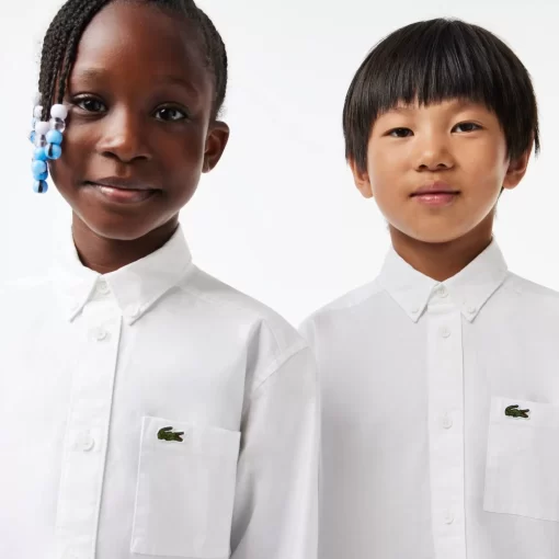 Lacoste Girl Clothing-Kids' Contrast Pocket Shirt