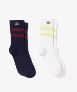 Lacoste Accessories-Kids' Contrast Stripe Jersey Socks