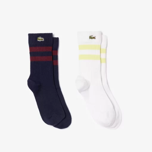 Lacoste Accessories-Kids' Contrast Stripe Jersey Socks