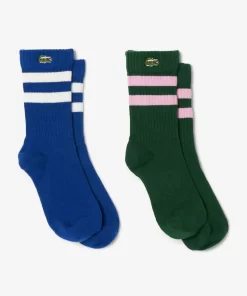 Lacoste Accessories-Kids' Contrast Stripe Jersey Socks