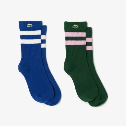 Lacoste Accessories-Kids' Contrast Stripe Jersey Socks