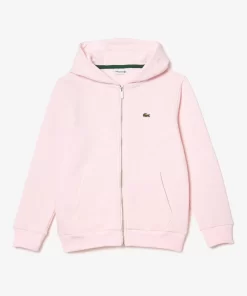 Lacoste Boy Clothing-Kids' Kangaroo Pocket Hooded Zippered Sweatshirt