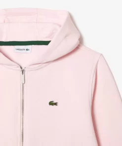 Lacoste Boy Clothing-Kids' Kangaroo Pocket Hooded Zippered Sweatshirt