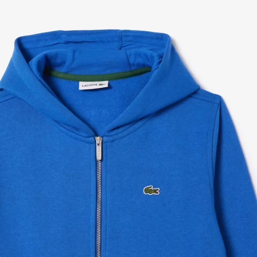 Lacoste Girl Clothing-Kids' Kangaroo Pocket Hooded Zippered Sweatshirt