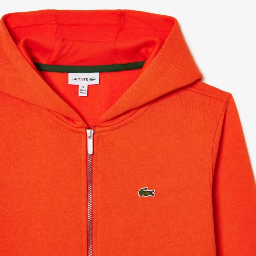 Lacoste Boy Clothing-Kids' Kangaroo Pocket Hooded Zippered Sweatshirt