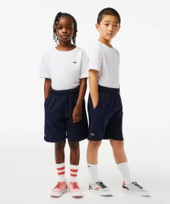 Lacoste Girl Clothing-Kids' Organic Brushed Cotton Fleece Shorts