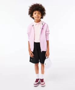 Lacoste Girl Clothing-Kids' Organic Brushed Cotton Fleece Shorts