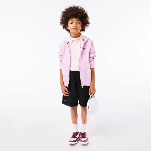 Lacoste Girl Clothing-Kids' Organic Brushed Cotton Fleece Shorts