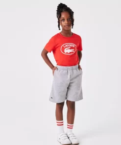 Lacoste Girl Clothing-Kids' Organic Brushed Cotton Fleece Shorts