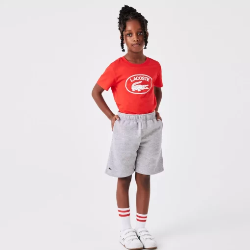 Lacoste Girl Clothing-Kids' Organic Brushed Cotton Fleece Shorts