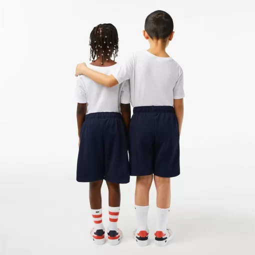 Lacoste Girl Clothing-Kids' Organic Brushed Cotton Fleece Shorts