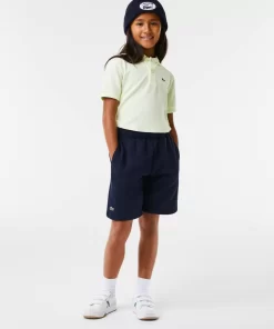 Lacoste Girl Clothing-Kids' Organic Brushed Cotton Fleece Shorts