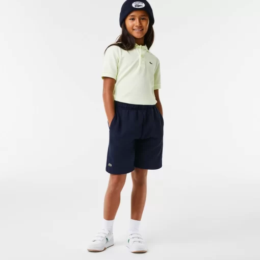 Lacoste Girl Clothing-Kids' Organic Brushed Cotton Fleece Shorts