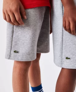 Lacoste Girl Clothing-Kids' Organic Brushed Cotton Fleece Shorts