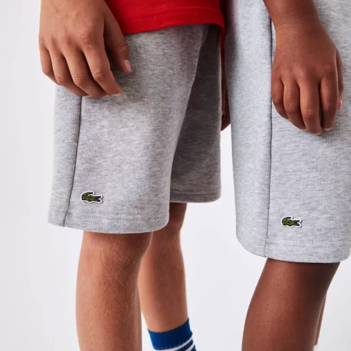 Lacoste Girl Clothing-Kids' Organic Brushed Cotton Fleece Shorts