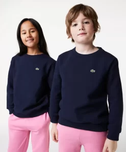 Lacoste Girl Clothing-Kids' Organic Cotton Flannel Sweatshirt