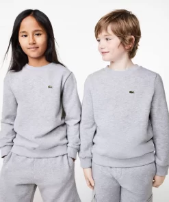 Lacoste Girl Clothing-Kids' Organic Cotton Flannel Sweatshirt