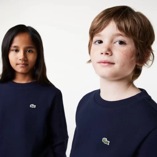 Lacoste Girl Clothing-Kids' Organic Cotton Flannel Sweatshirt