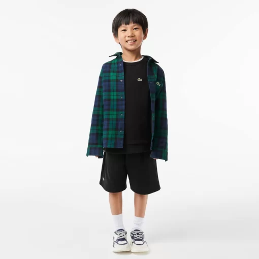 Lacoste Girl Clothing-Kids' Organic Cotton Flannel Sweatshirt