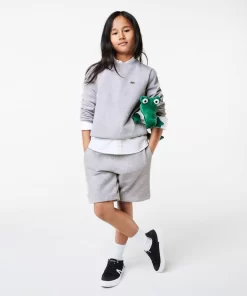 Lacoste Girl Clothing-Kids' Organic Cotton Flannel Sweatshirt