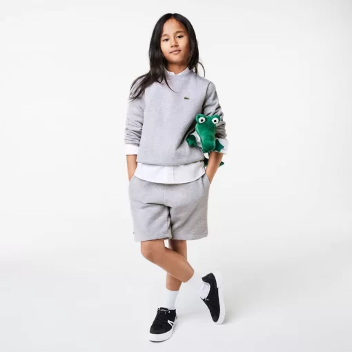 Lacoste Girl Clothing-Kids' Organic Cotton Flannel Sweatshirt