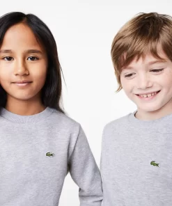 Lacoste Girl Clothing-Kids' Organic Cotton Flannel Sweatshirt