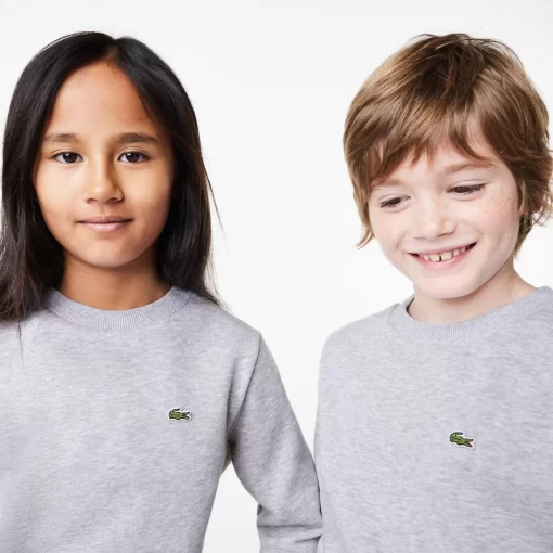 Lacoste Girl Clothing-Kids' Organic Cotton Flannel Sweatshirt