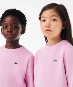 Lacoste Girl Clothing-Kids' Organic Cotton Flannel Sweatshirt