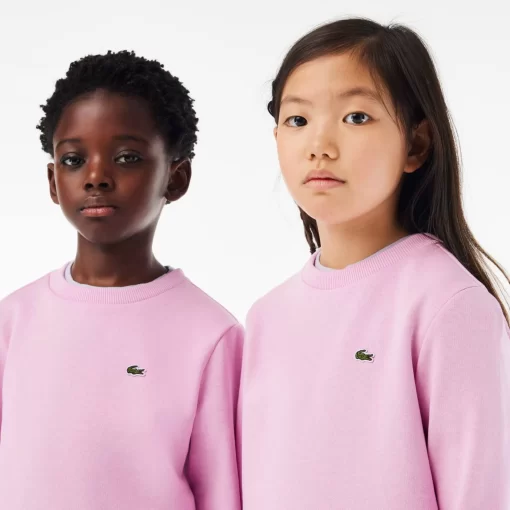 Lacoste Girl Clothing-Kids' Organic Cotton Flannel Sweatshirt